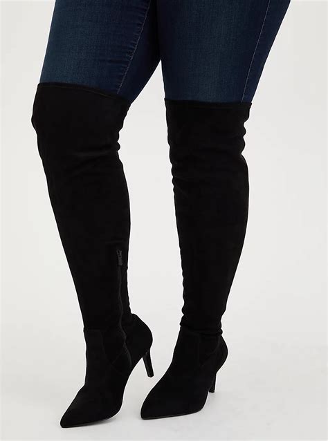 plus size over the knee boots|knee high plus size boots.